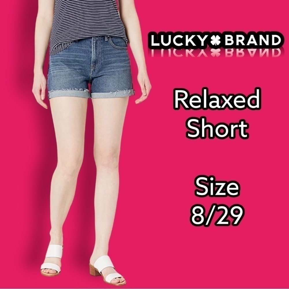Lucky Brand Relaxed Blue Denim Short Medium Wash Size 8 / 29